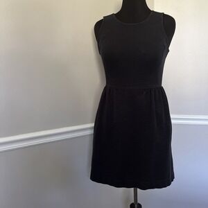 Madewell Size S Black Spacedye Cotton‎ Blend Sleeveless Midi Dress Whimsigoth